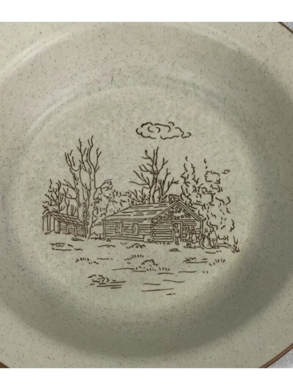 Collection Manoir CXY1 Cabin & Boat Hand Crafted Korea Ceramic Rim Bowls Set 2